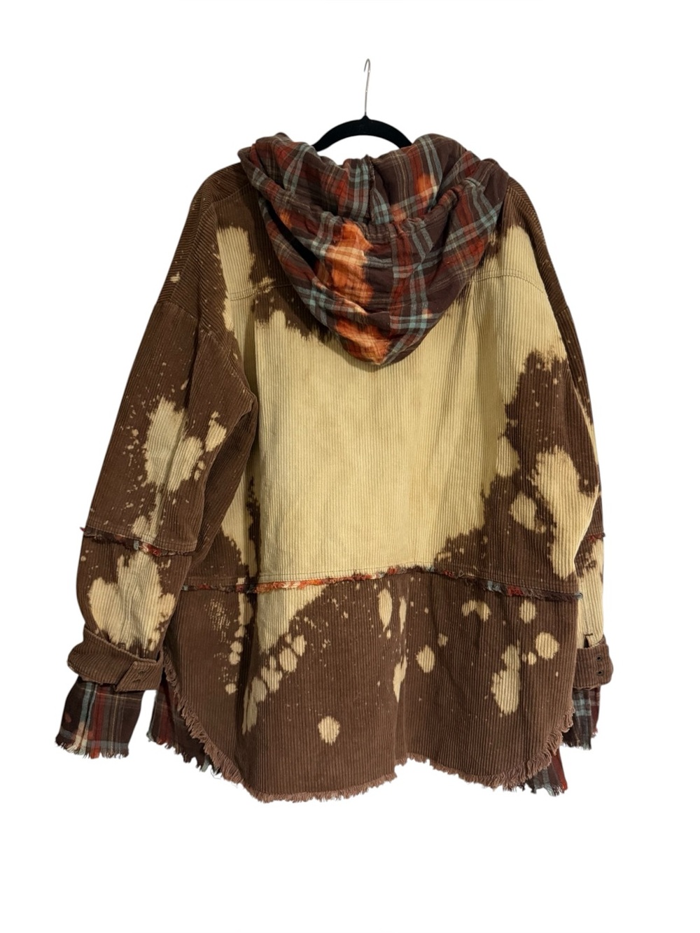 Oli & Hali Bleached Corduroy Check Mixed Jacket Size Large - Picture 5 of 6